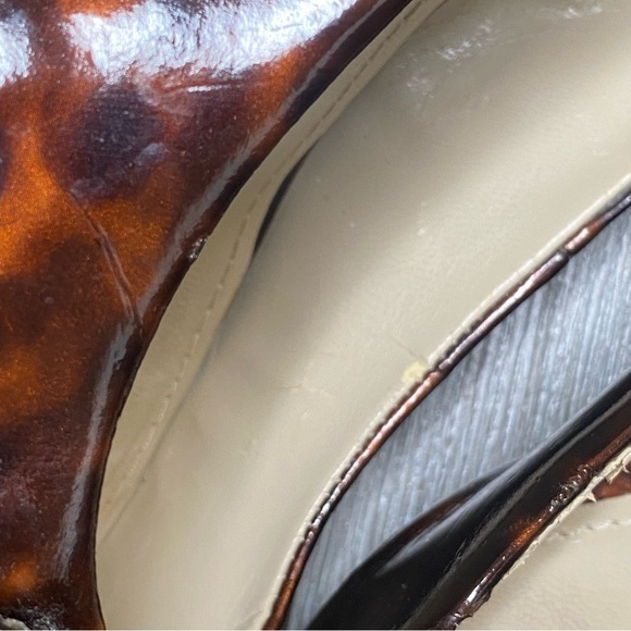 Naturalizer N5 Comfort Brown Tortoise Shell Buckle Frankee Patent Heel Size 5.5 - Picture 16 of 16